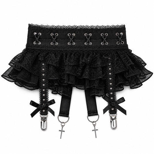 HOOK GARTER STRAP CHOKER (BLACK)