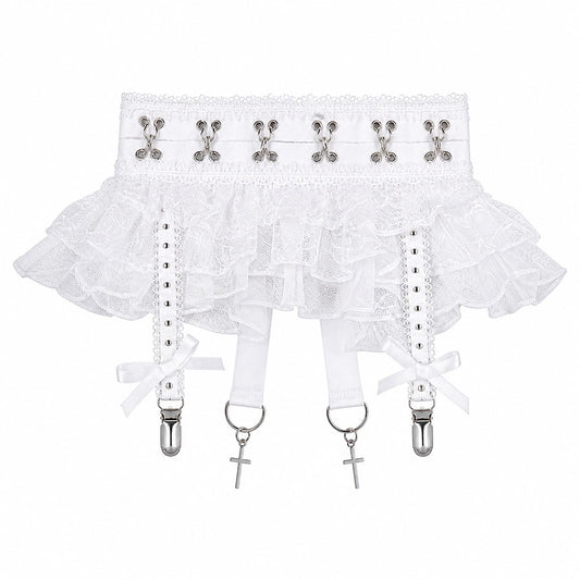 HOOK GARTER STRAP CHOKER (WHITE)