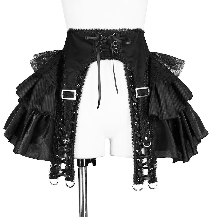 METALLIC GARTAR BELT WAIST HARNESS (BLACK)