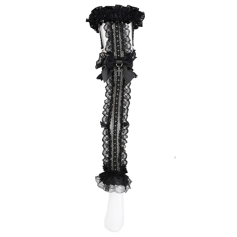[予約2週間]CROSS FISHNET LEG HARNESS (BLACK)