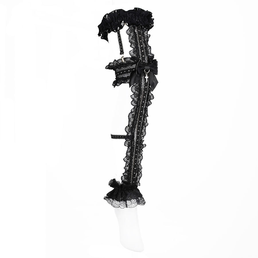[予約2週間]CROSS FISHNET LEG HARNESS (BLACK)