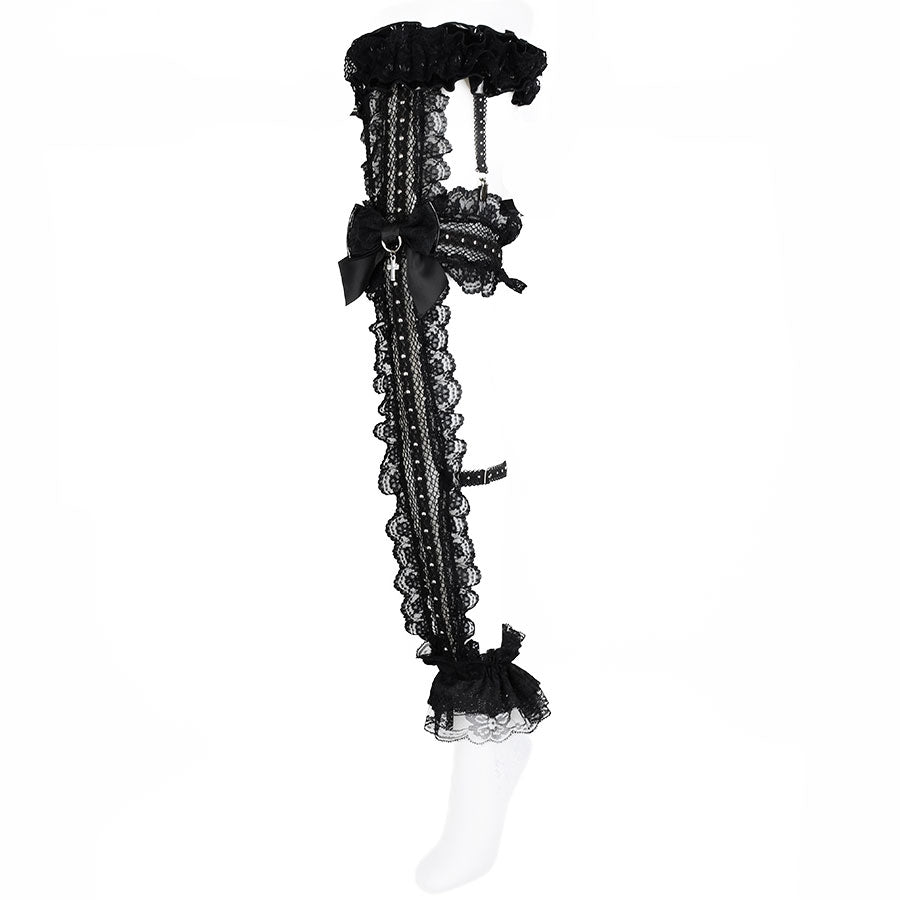 [予約2週間]CROSS FISHNET LEG HARNESS (BLACK)