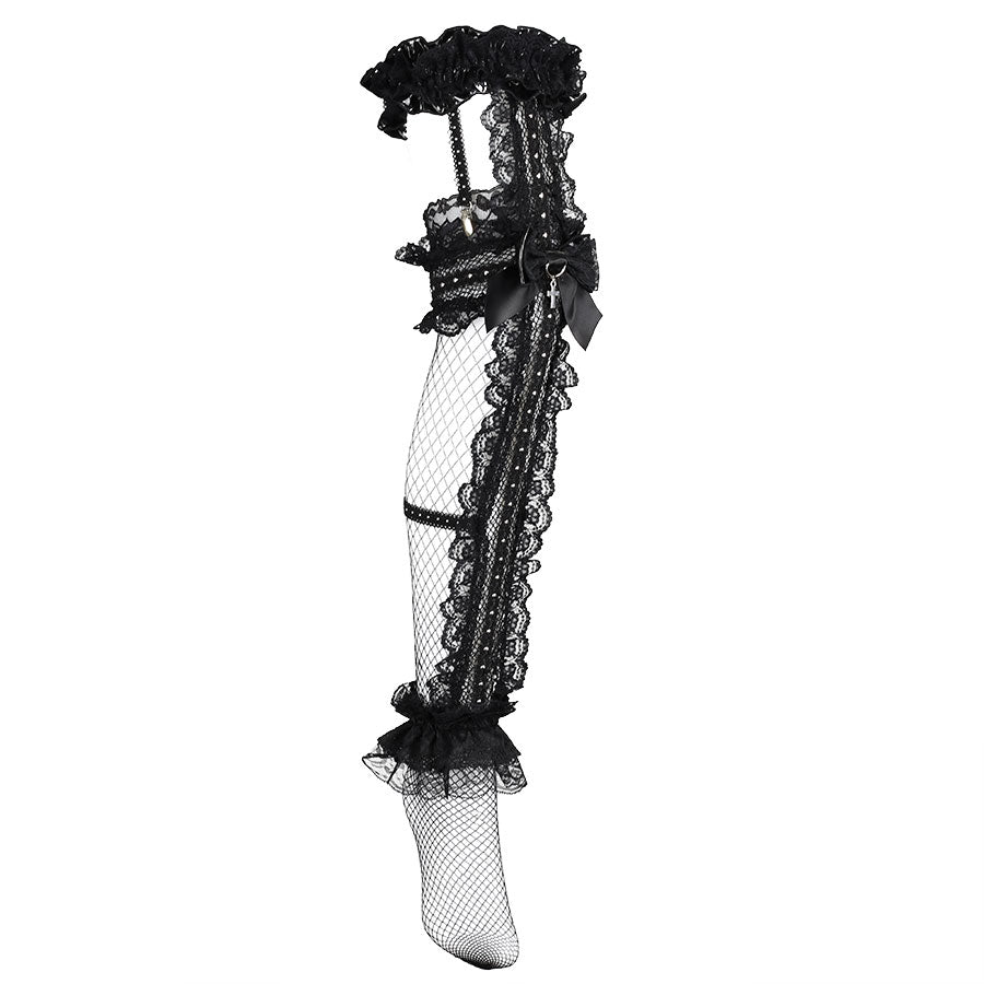 [予約2週間]CROSS FISHNET LEG HARNESS (BLACK)