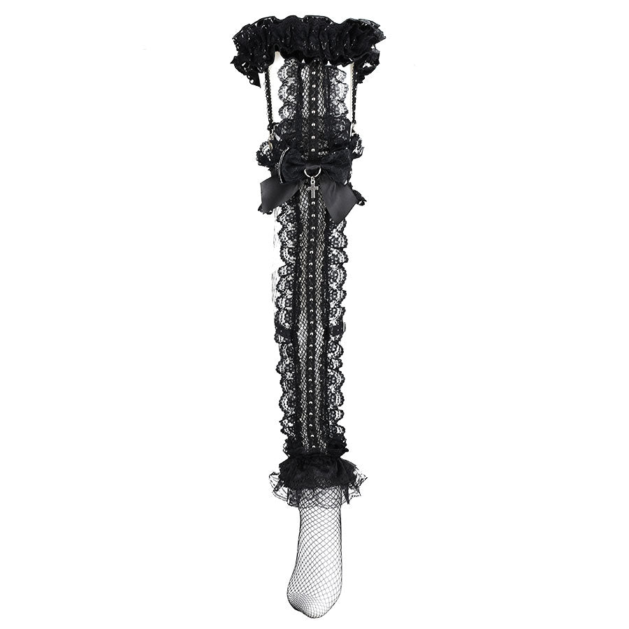[予約2週間]CROSS FISHNET LEG HARNESS (BLACK)