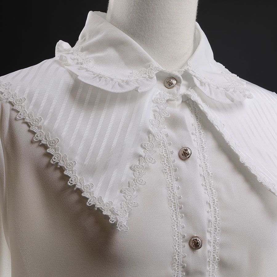 DOUBLE COLLAR BLOUSE (WHITE)