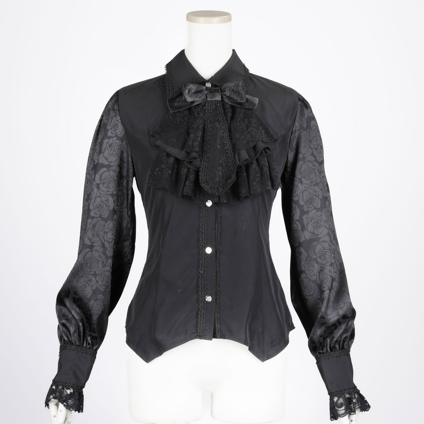 迷你系带衬衫（黑色）M码