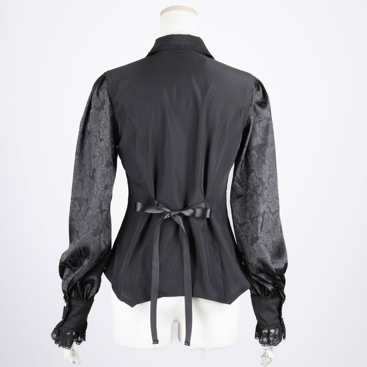 迷你系带衬衫（黑色）M码