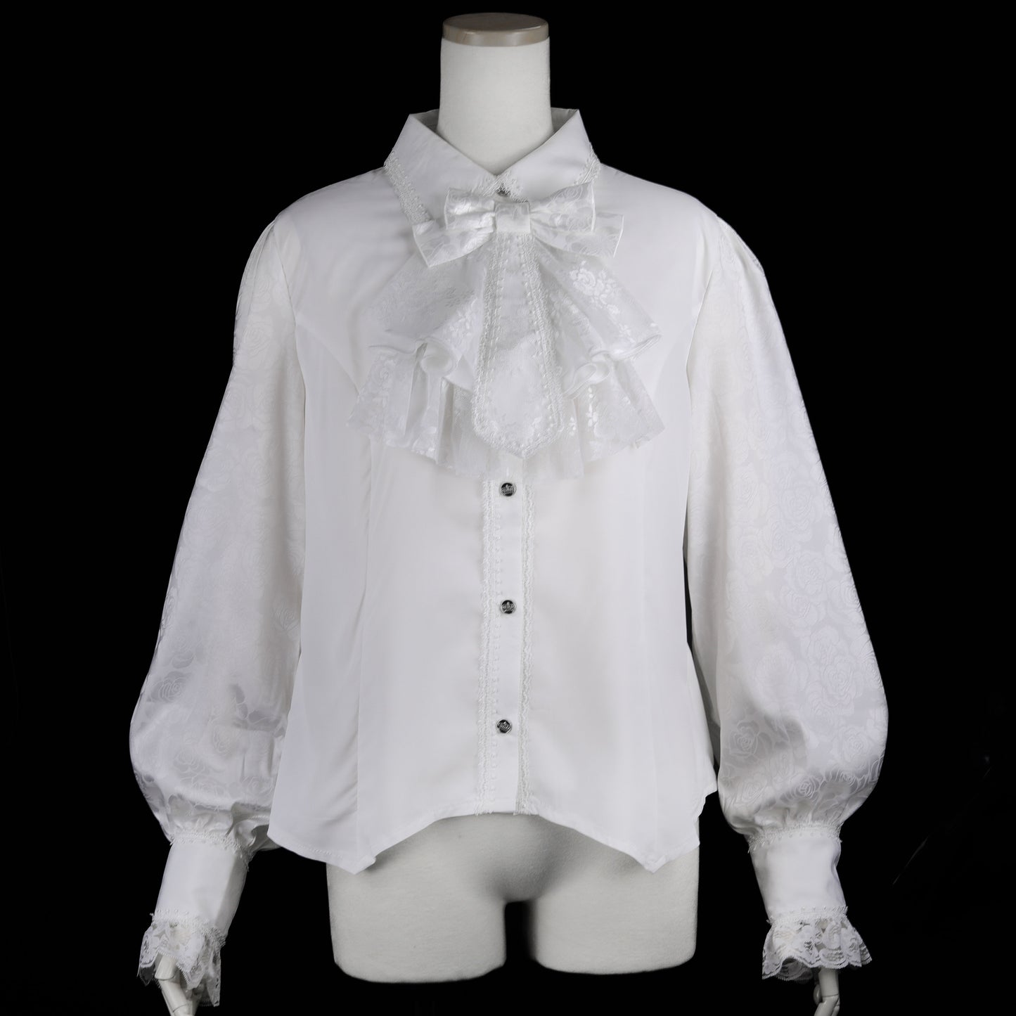 迷你系带衬衫（白色）L码