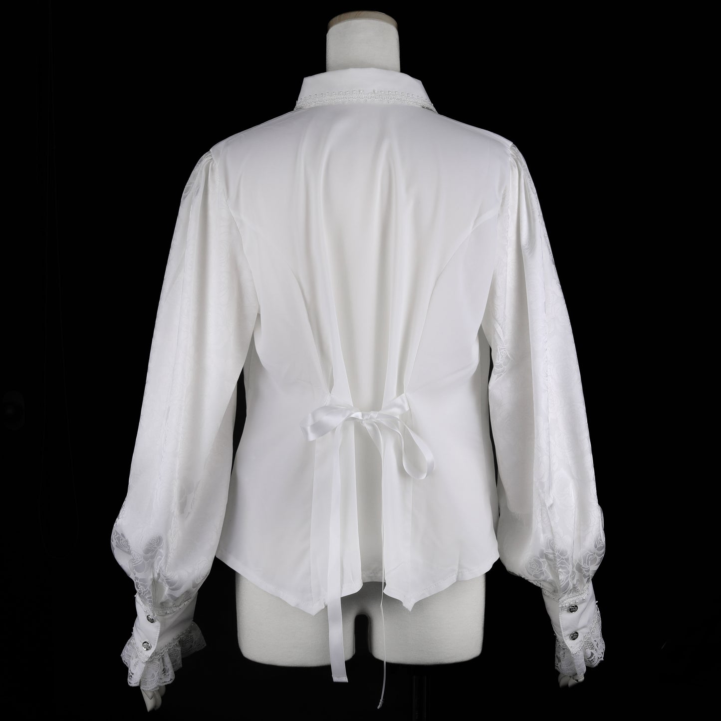 迷你系带衬衫（白色）L码