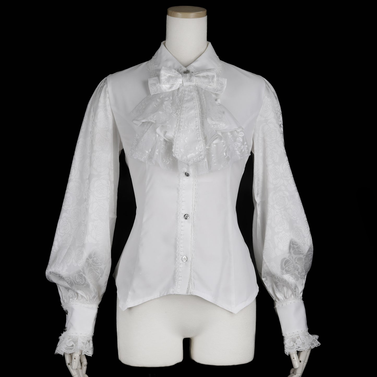 迷你系带衬衫（白色）M码