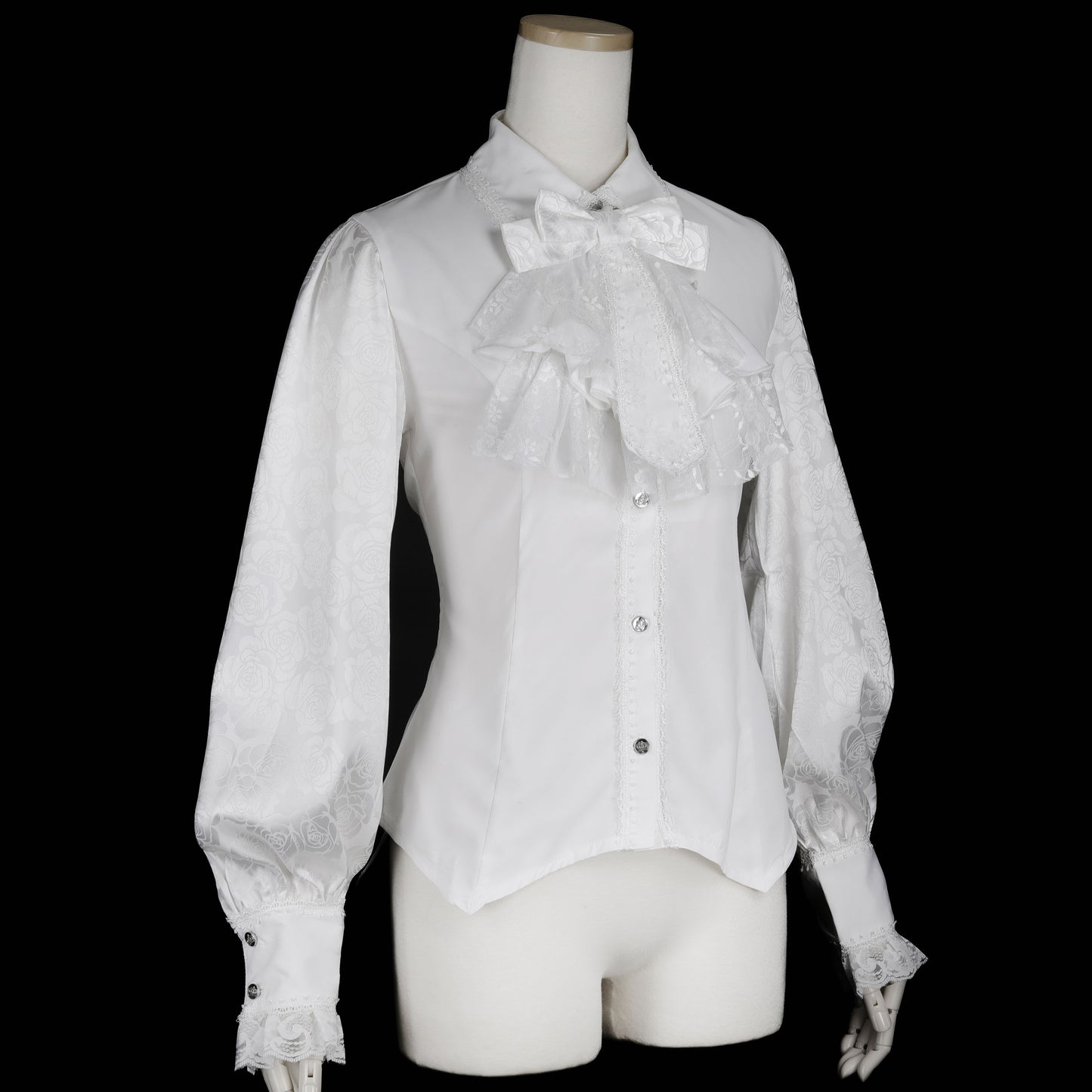 迷你系带衬衫（白色）M码