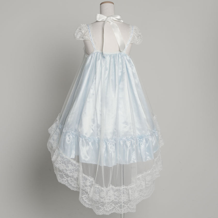 CLASSICAL GOTHIC LACE UP DRESS (WHITE x BLUE)