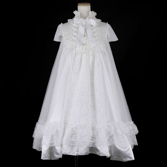 LACE-UP ANGEL WING DRESS (WHITE)
