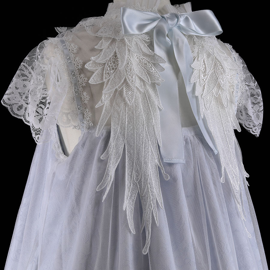 ROSE TULLE ANGEL WING DRESS (WHITE x BLUE)