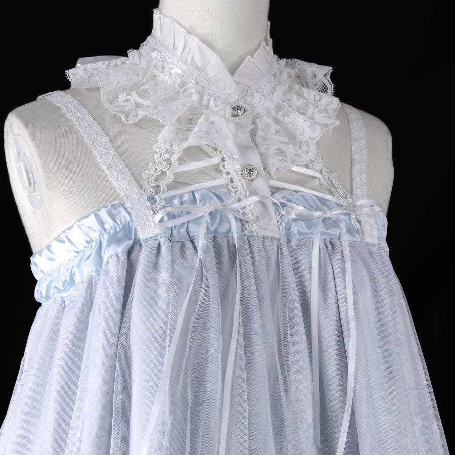 ROSE TULLE ONE PIECE (WHITE x BLUE)