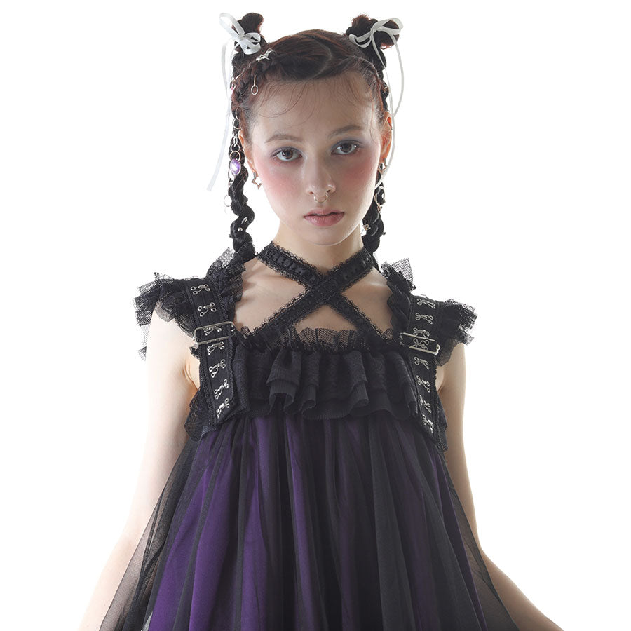 black and purple tulle dress formal black and purple dress Purple Tulle Beaded Long A-line Prom Dress Formal Dress, Purple