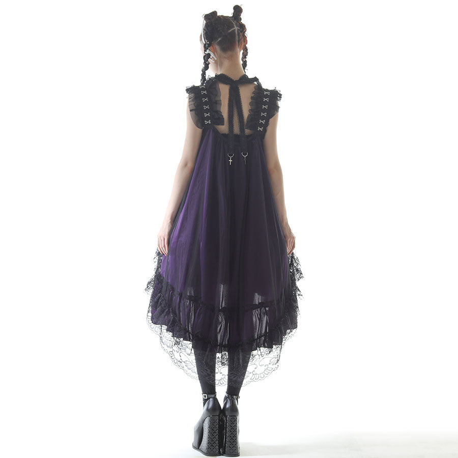 purple choker dress Amethyst Fairy Dress + Flower Choker Necklace purple fairycore dress