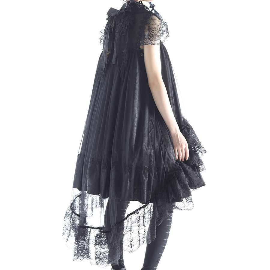 ROSE TULLE ANGEL WING DRESS (BLACK)