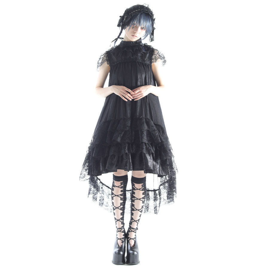 ROSE TULLE ANGEL WING DRESS (BLACK)