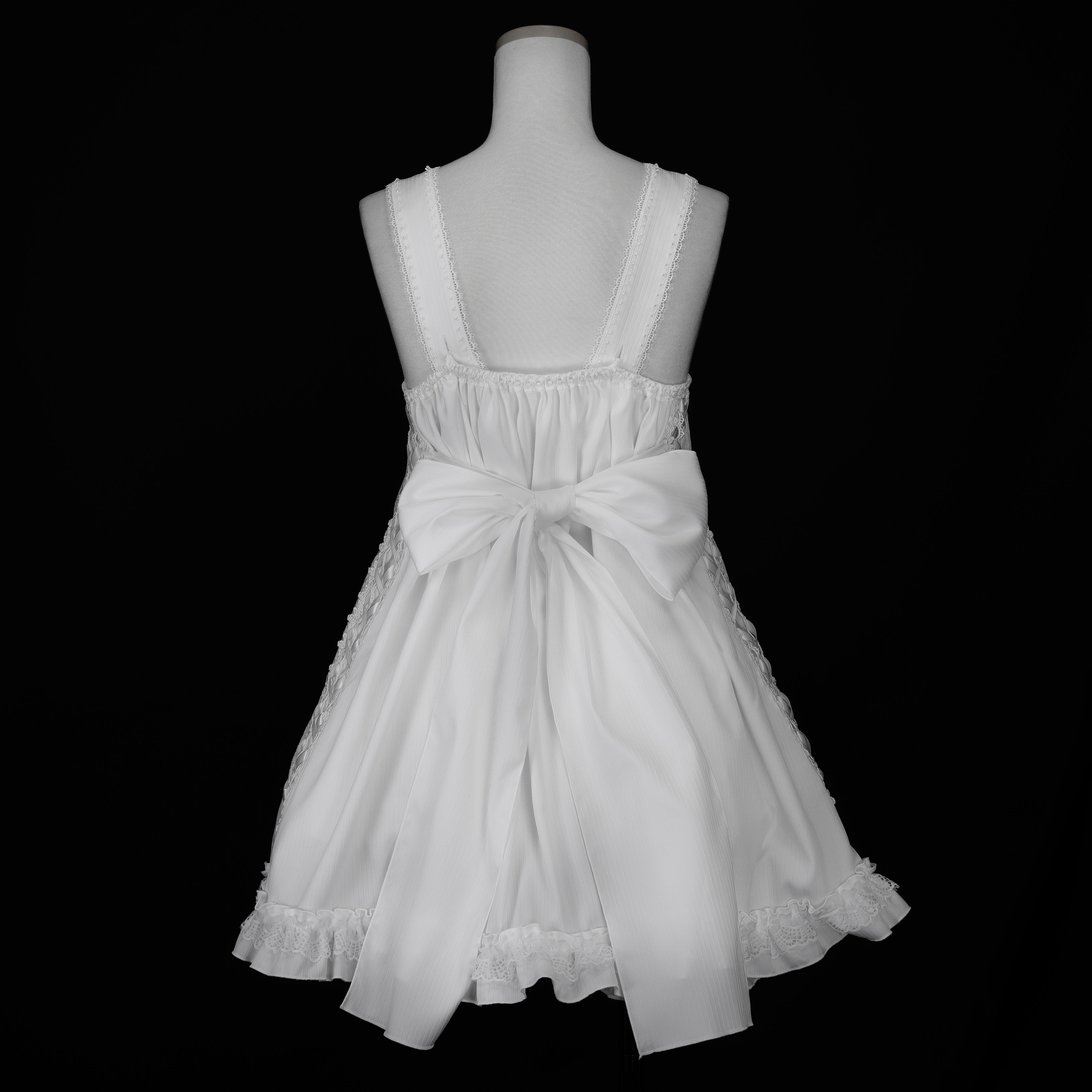 MINI LACE UP DOLL DRESS (WHITE) – MAJOH