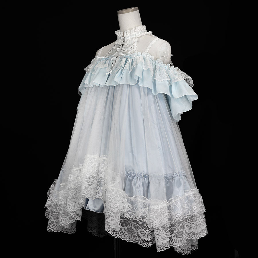 MINI DEVIL ANGEL WING DRESS（白蓝）
