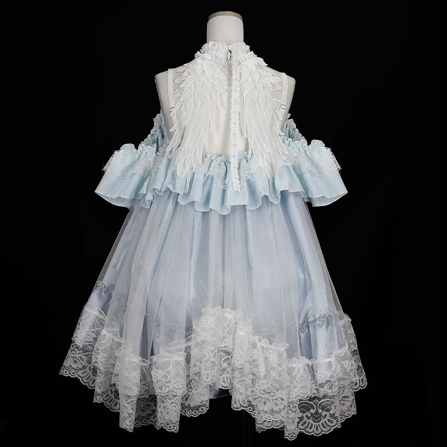 MINI DEVIL ANGEL WING DRESS（白蓝）