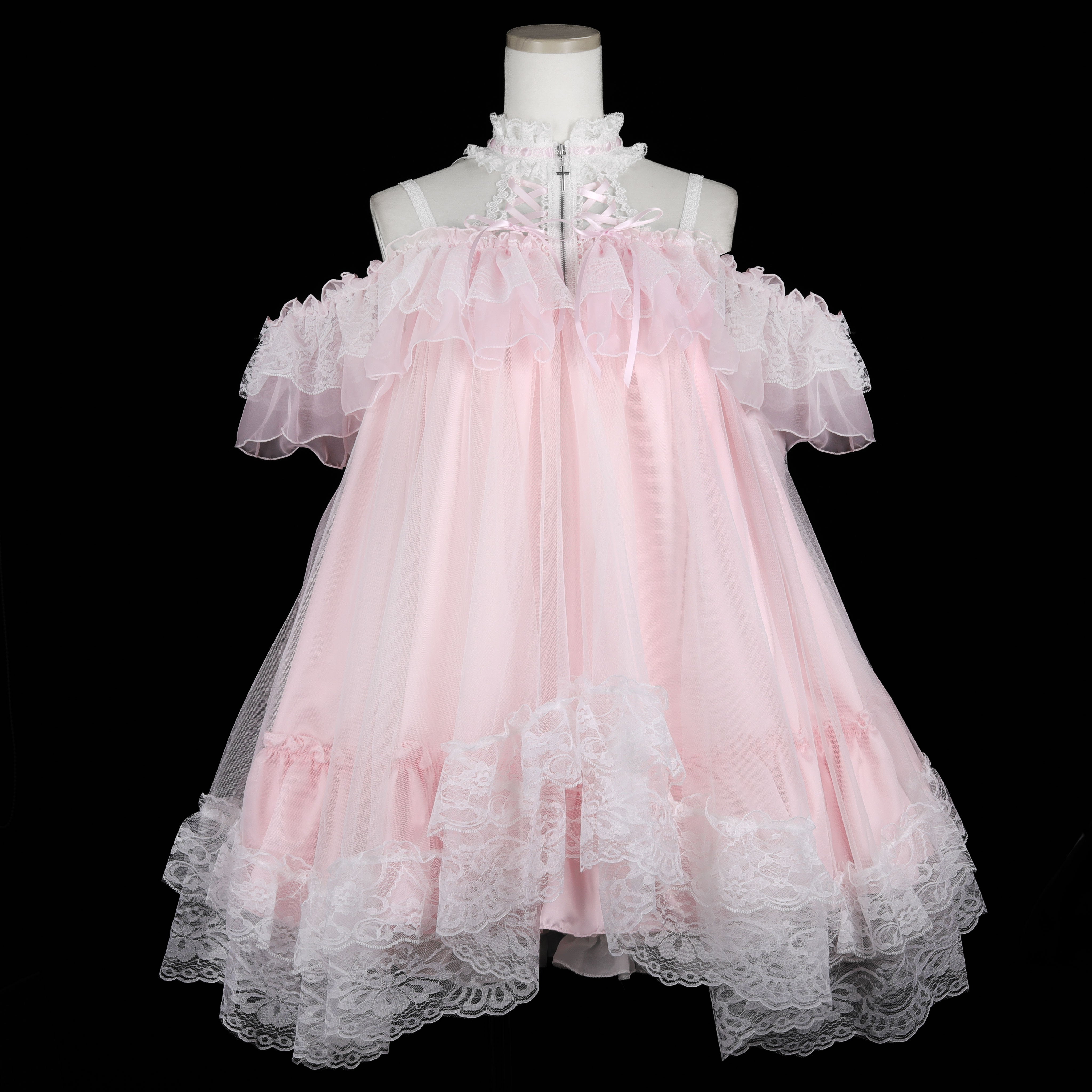 MINI DEVIL ANGEL WING DRESS (WHITE x PINK) – MAJOH