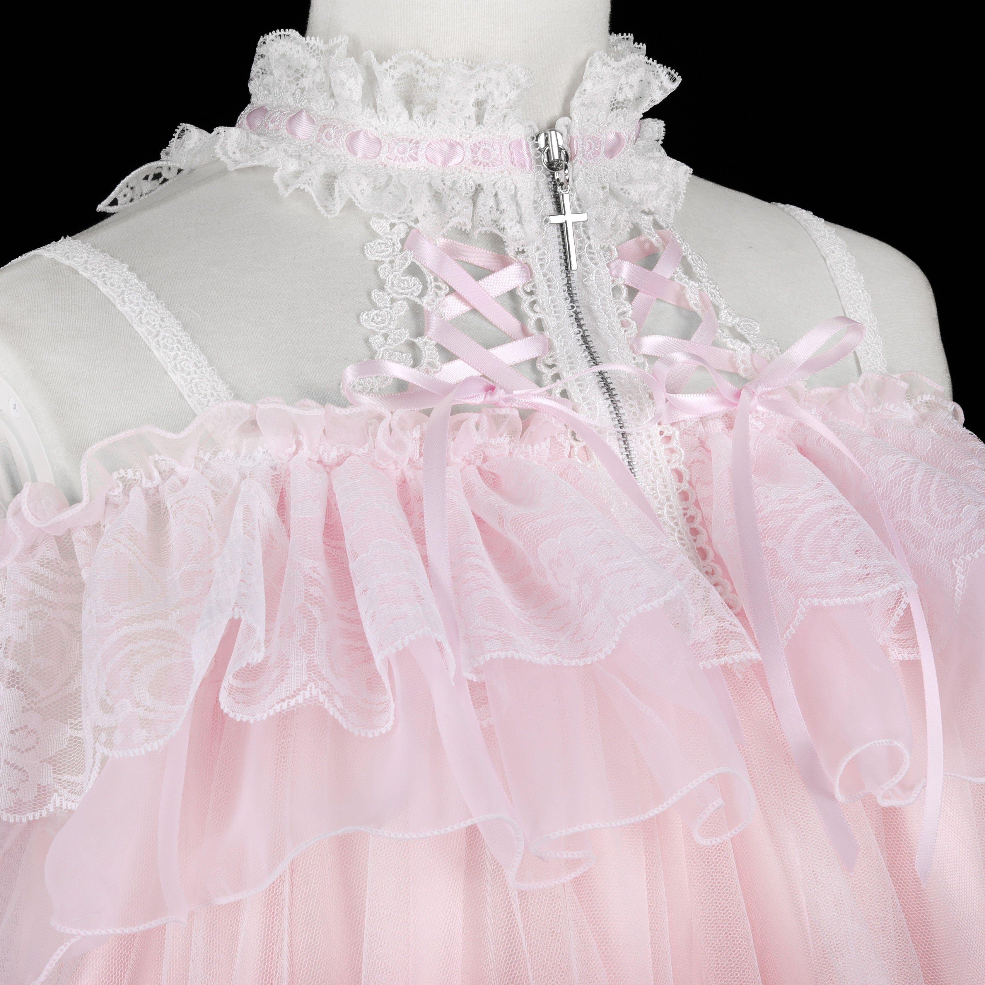 MINI DEVIL ANGEL WING DRESS (WHITE x PINK) – MAJOH