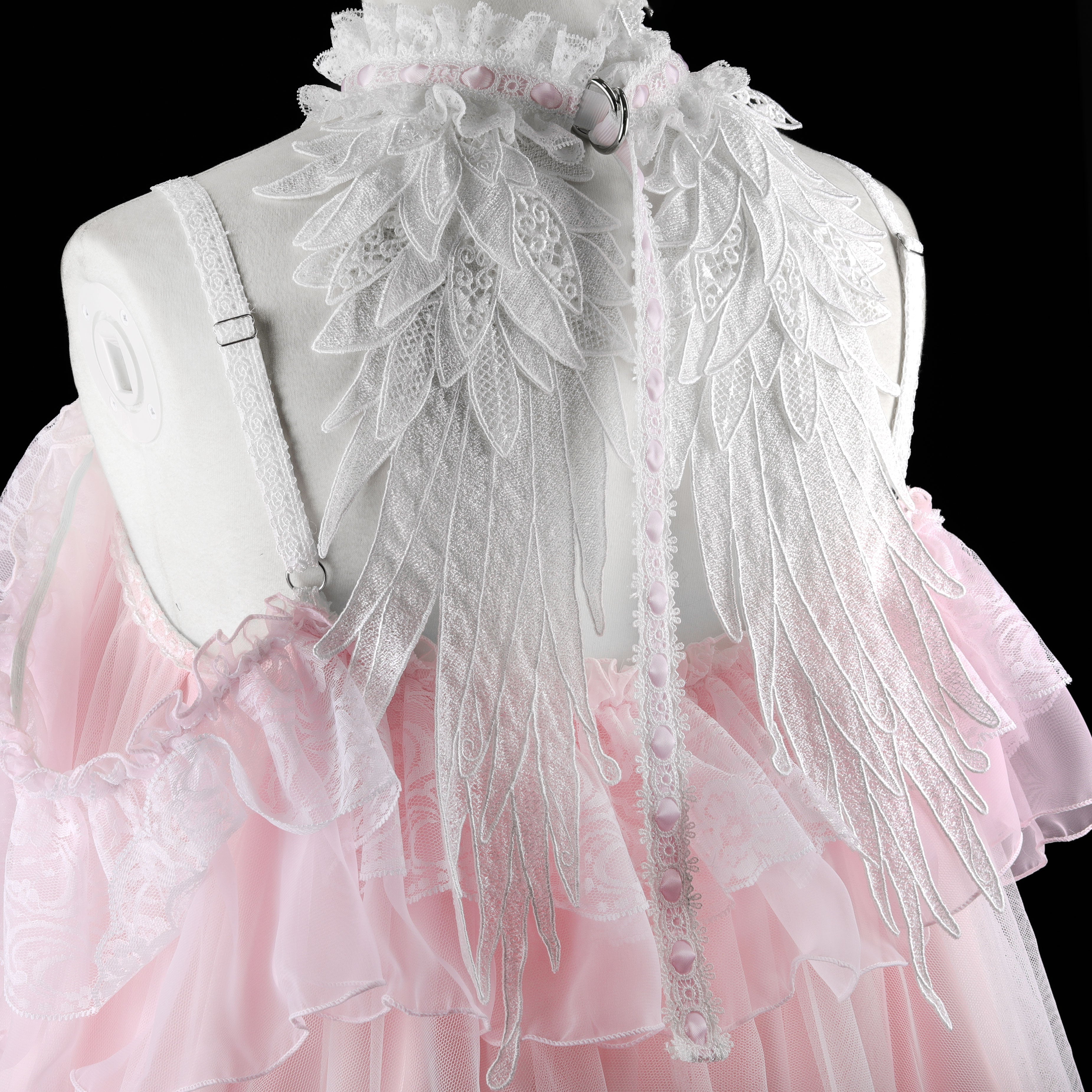 MINI DEVIL ANGEL WING DRESS (WHITE x PINK) – MAJOH