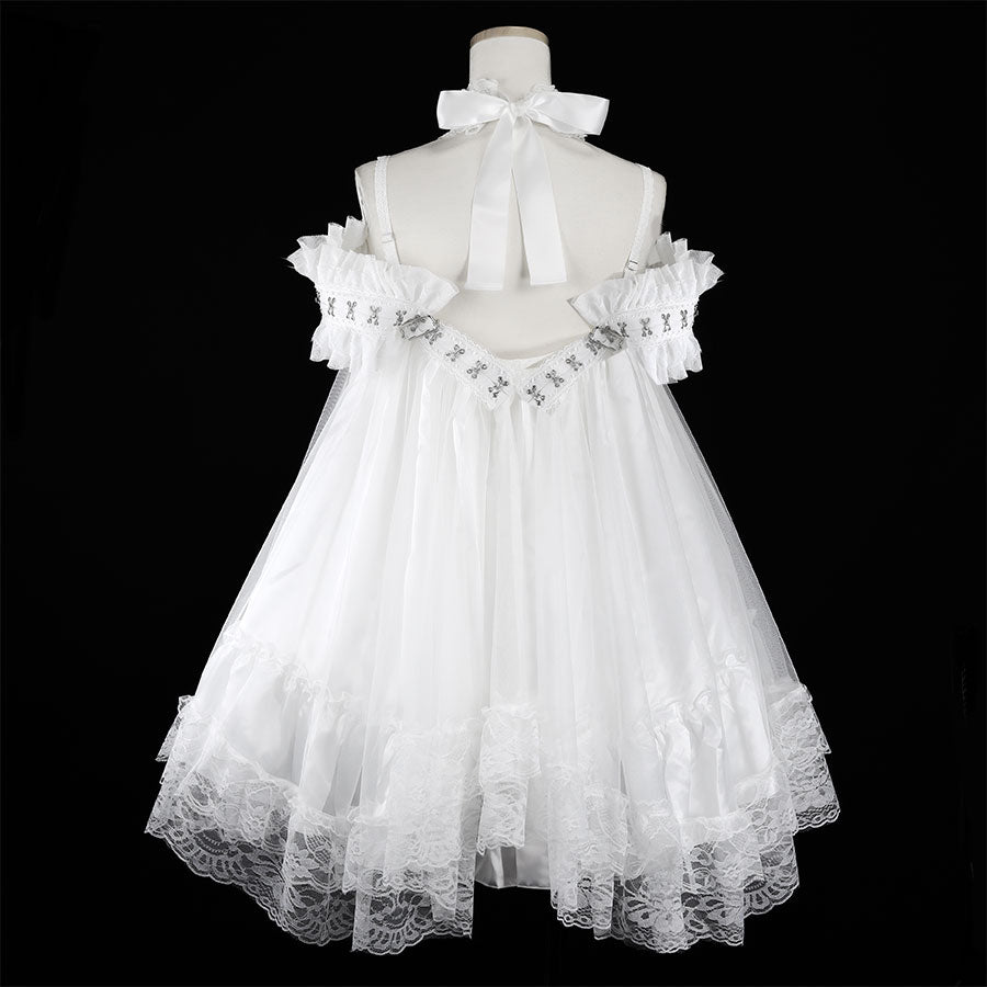 OFF SHOULDER HOOK ONE PIECE (WHITE) – MAJOH