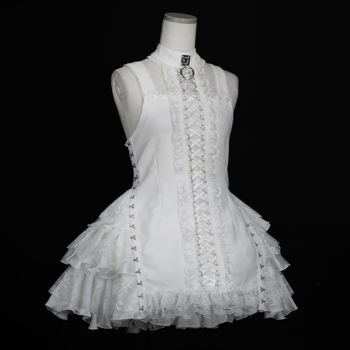 迷你链钩连体衣（白色）