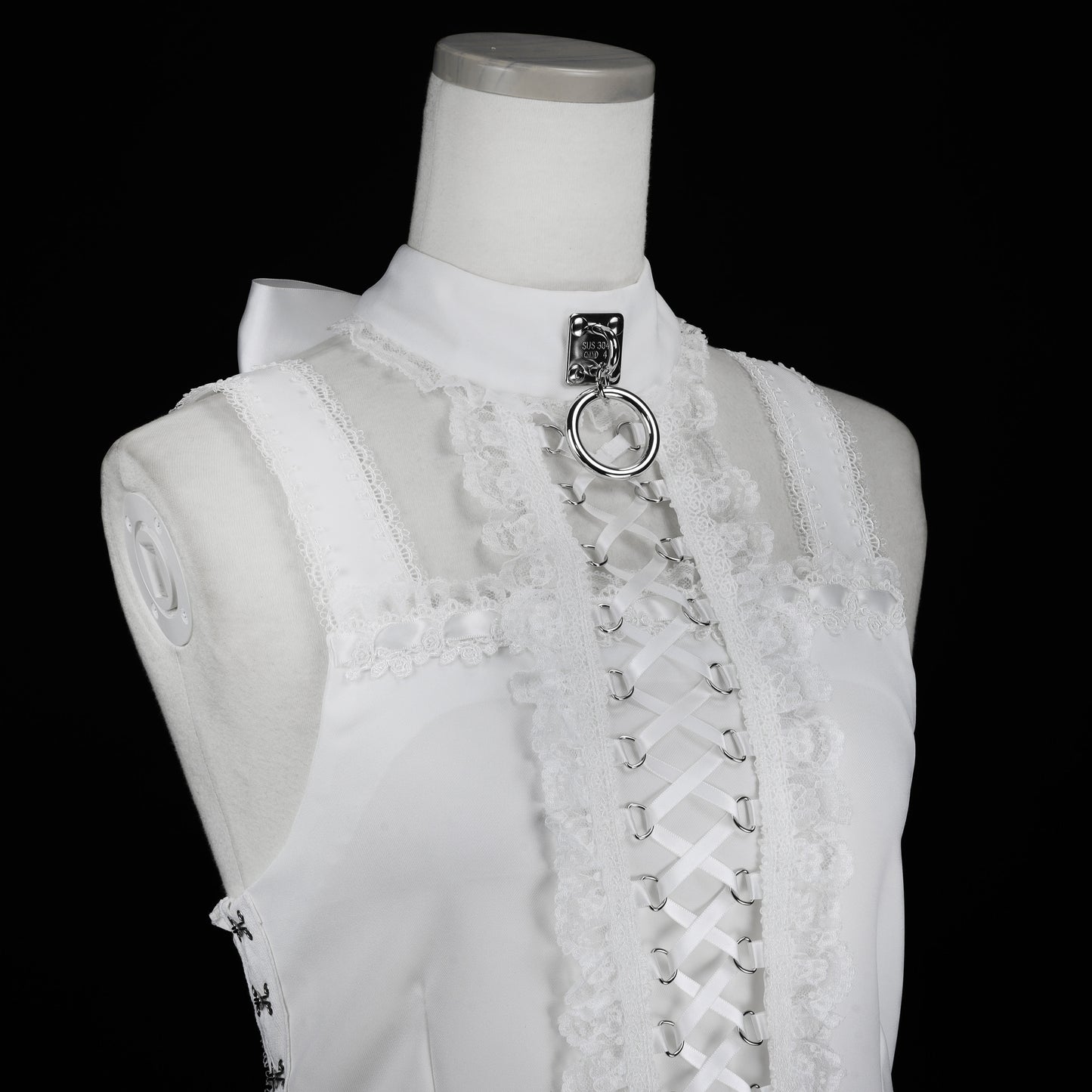 迷你链钩连体衣（白色）