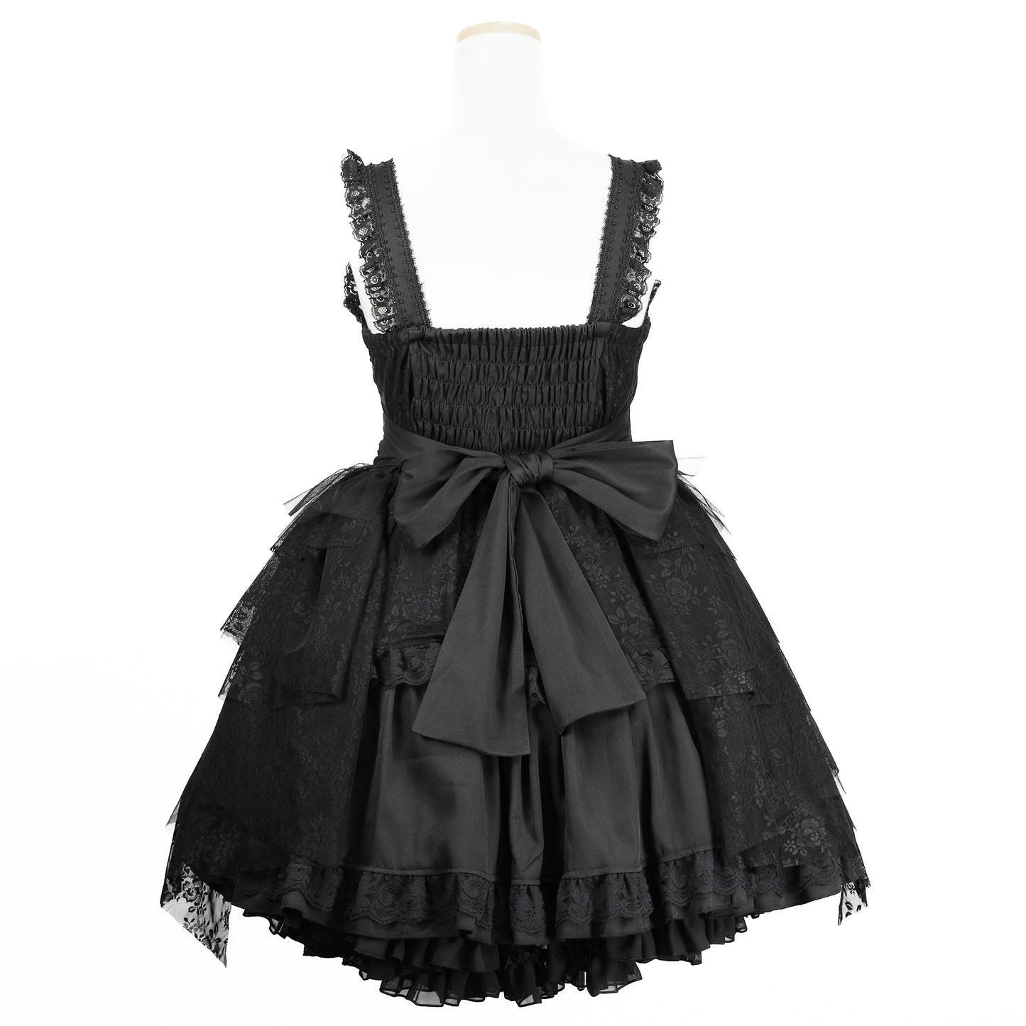MINI LACE UP BUSTIER JUMPER SKIRT (BLACK)
