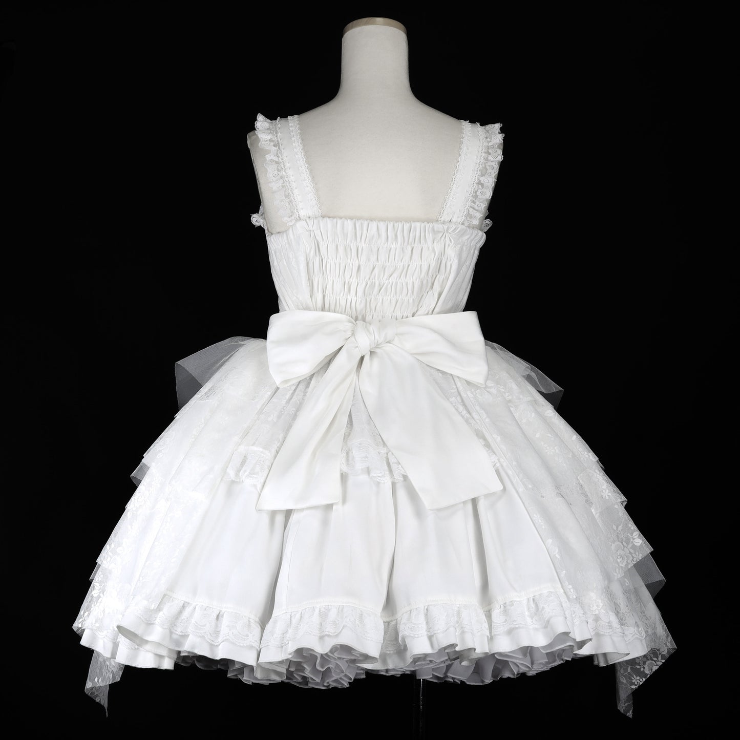 MINI LACE UP BUSTIER JUMPER SKIRT (WHITE)