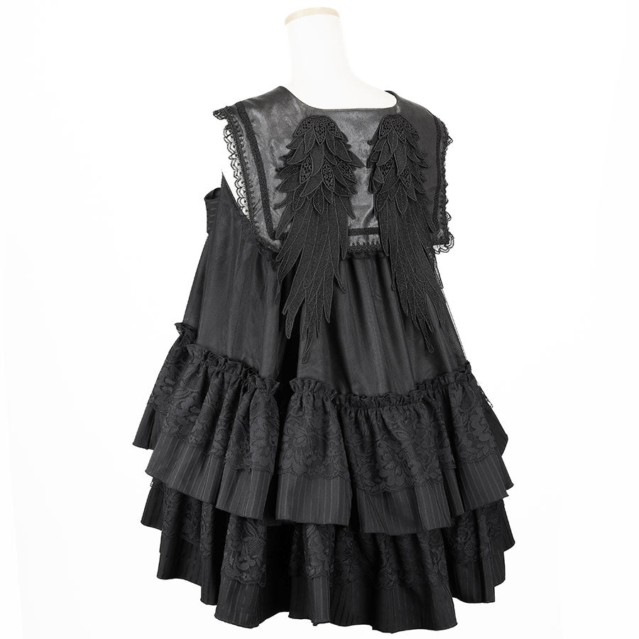 ワンピース Treaturself angel wings mini dress black Treaturself angel wings mini dress black