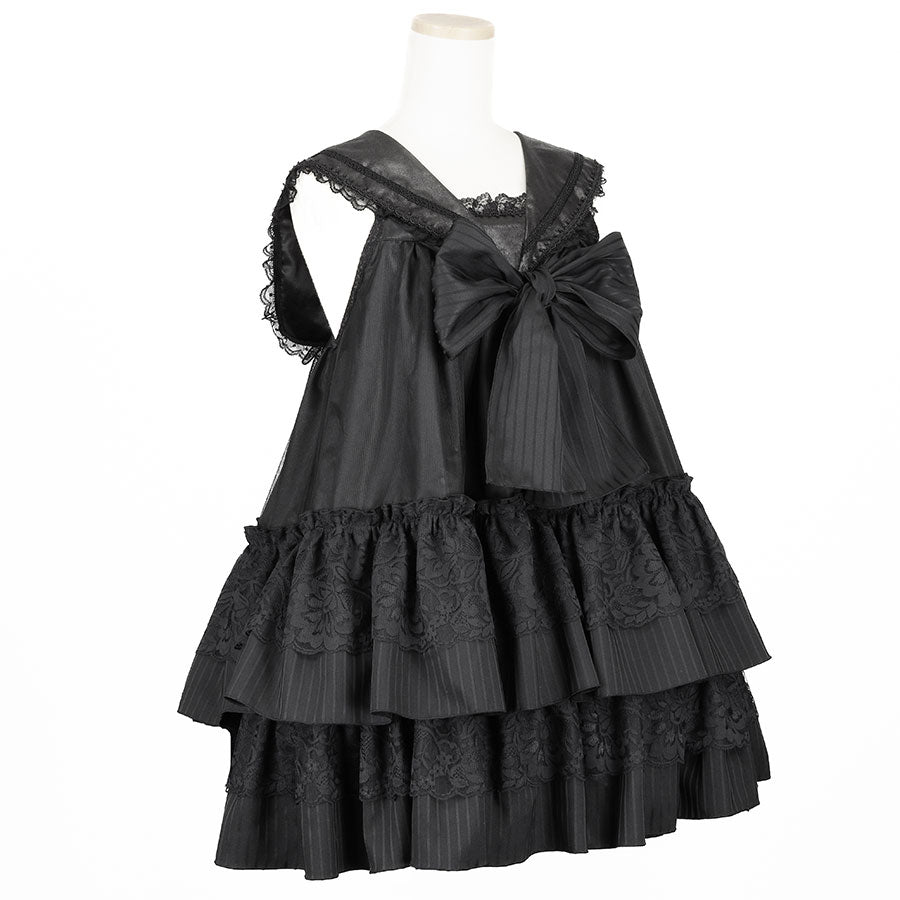 MINI SAILOR ANGEL WING DRESS (BLACK) – MAJOH