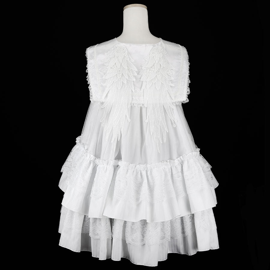 迷你水手天使翅膀连衣裙（白色）