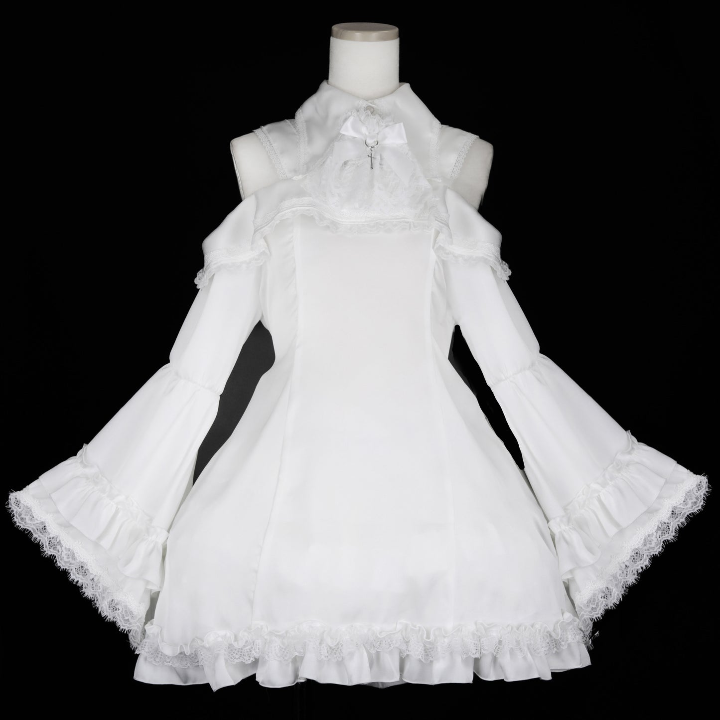 SISTER MIDNIGHT 露肩连体泳衣（白色）