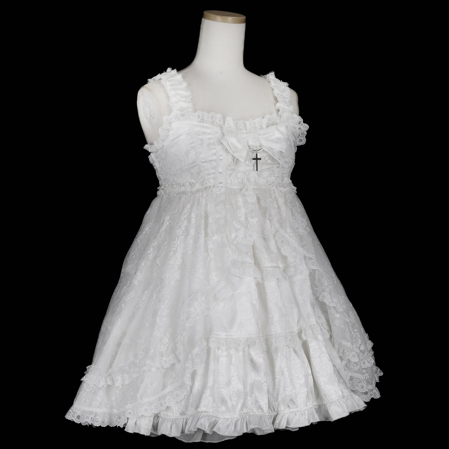 玫瑰丝带娃娃裙（白色）