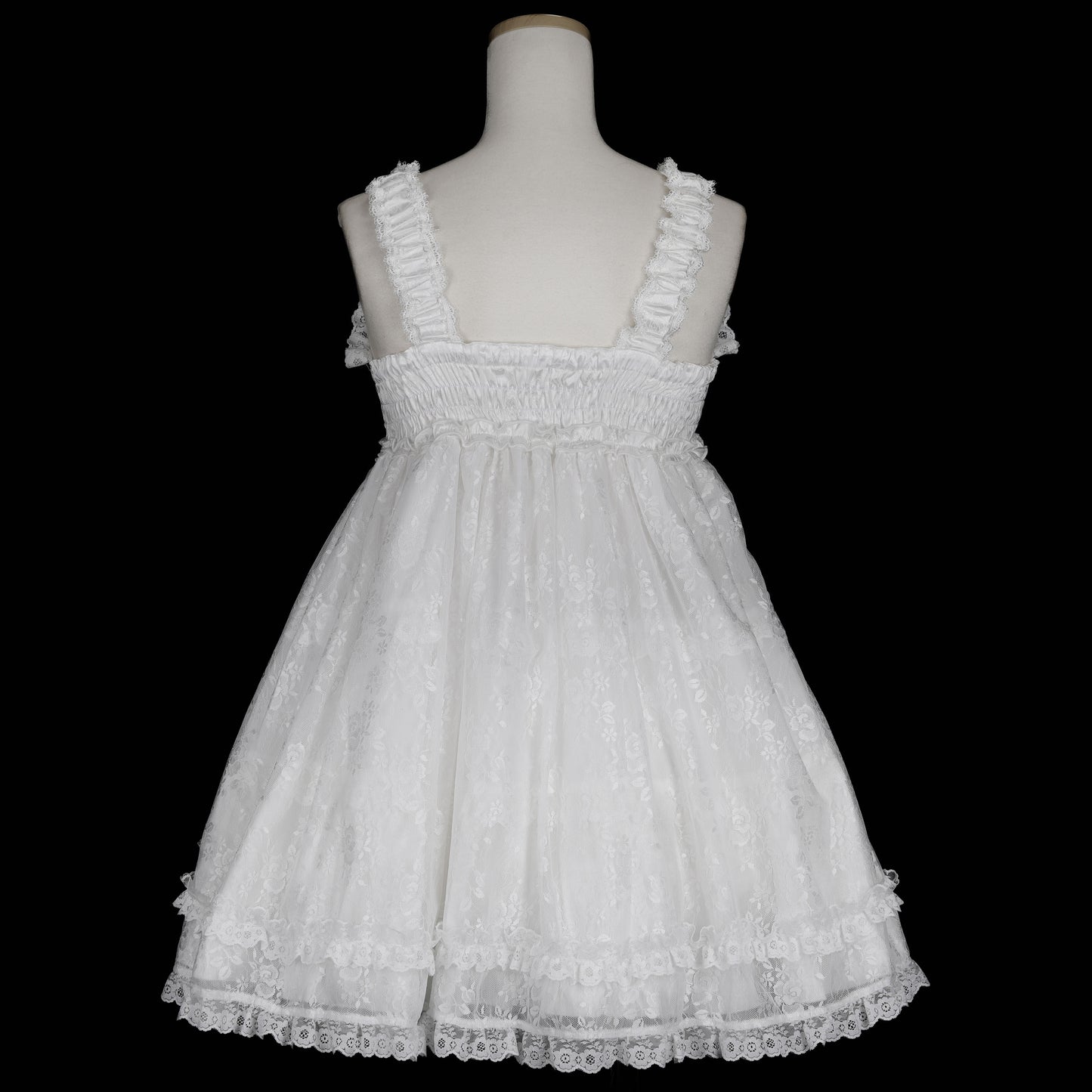 玫瑰丝带娃娃裙（白色）