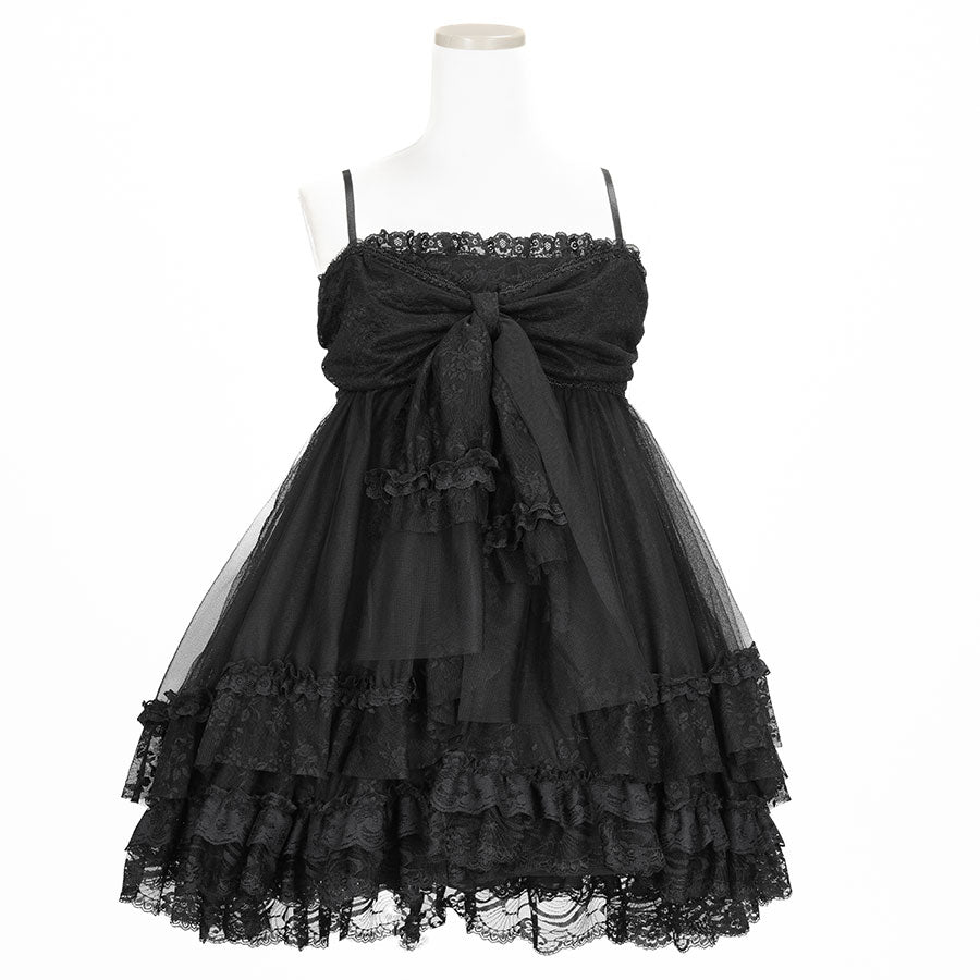 [予約 3月末-4月初入荷]MINI RIBBON DOLL ONE PIECE (BLACK)