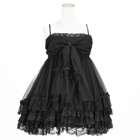 [予約 3月末-4月初入荷]MINI RIBBON DOLL ONE PIECE (BLACK)
