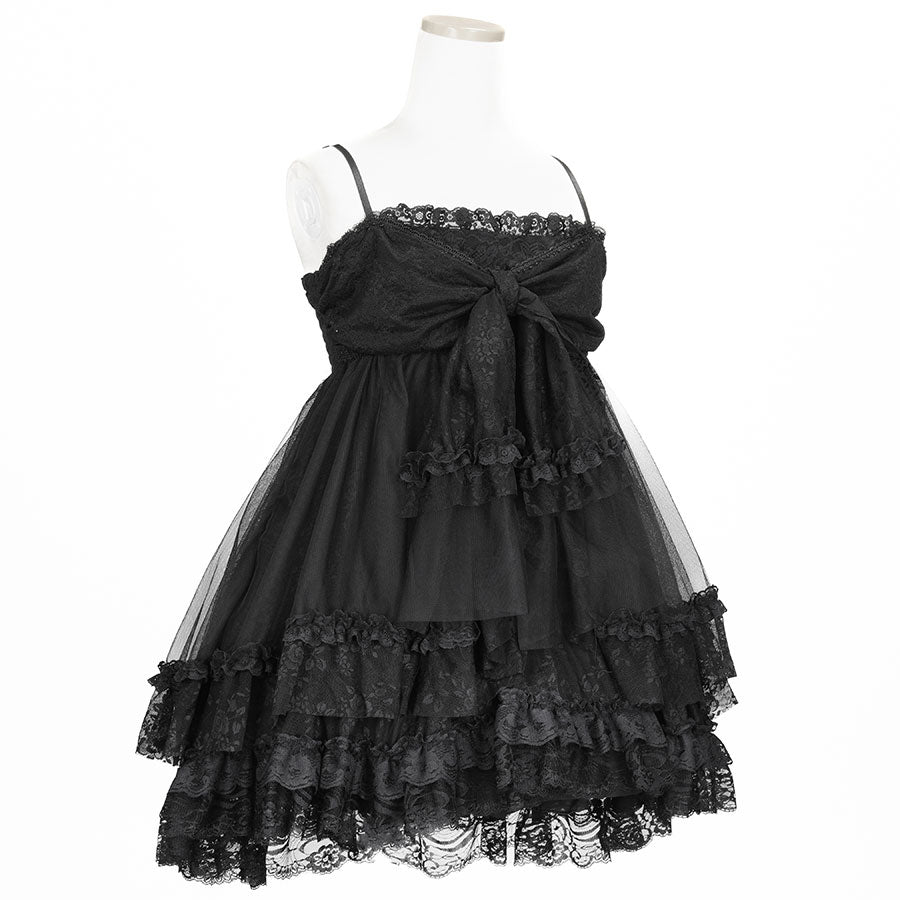 [予約 3月末-4月初入荷]MINI RIBBON DOLL ONE PIECE (BLACK)