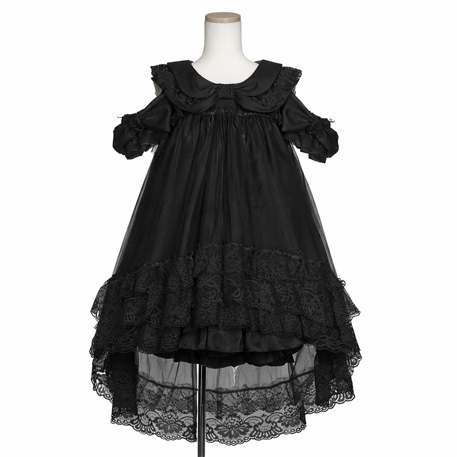 RIBBON HOLLIC ONE PIECE (BLACK)