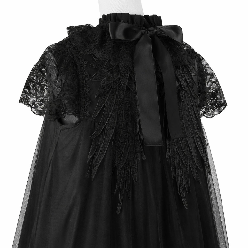 ANGEL WING TULLE ONE PIECE (BLACK) – MAJOH