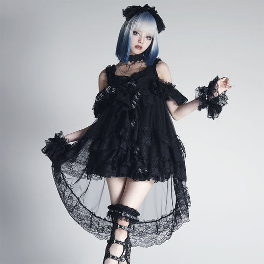 SECRET VOW SLIP DRESS (BLACK)