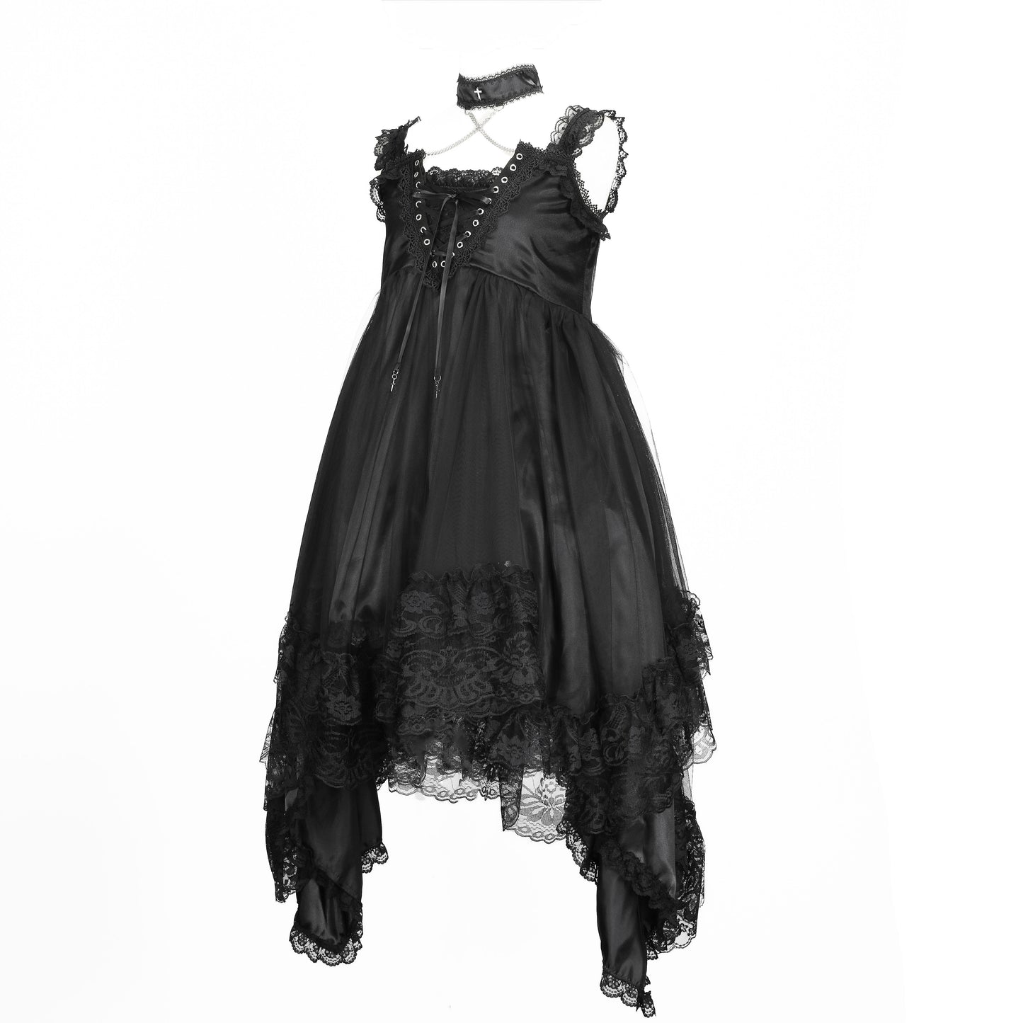 [1 month pre-order] THE SACRIFICE CHAINED DRESS (WHITE)