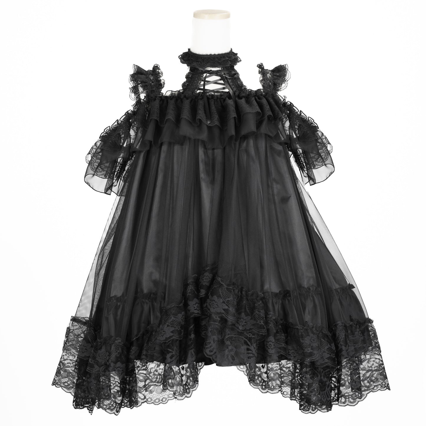 LACE UP OFF SHOULDER ONE PIECE (BLACK)