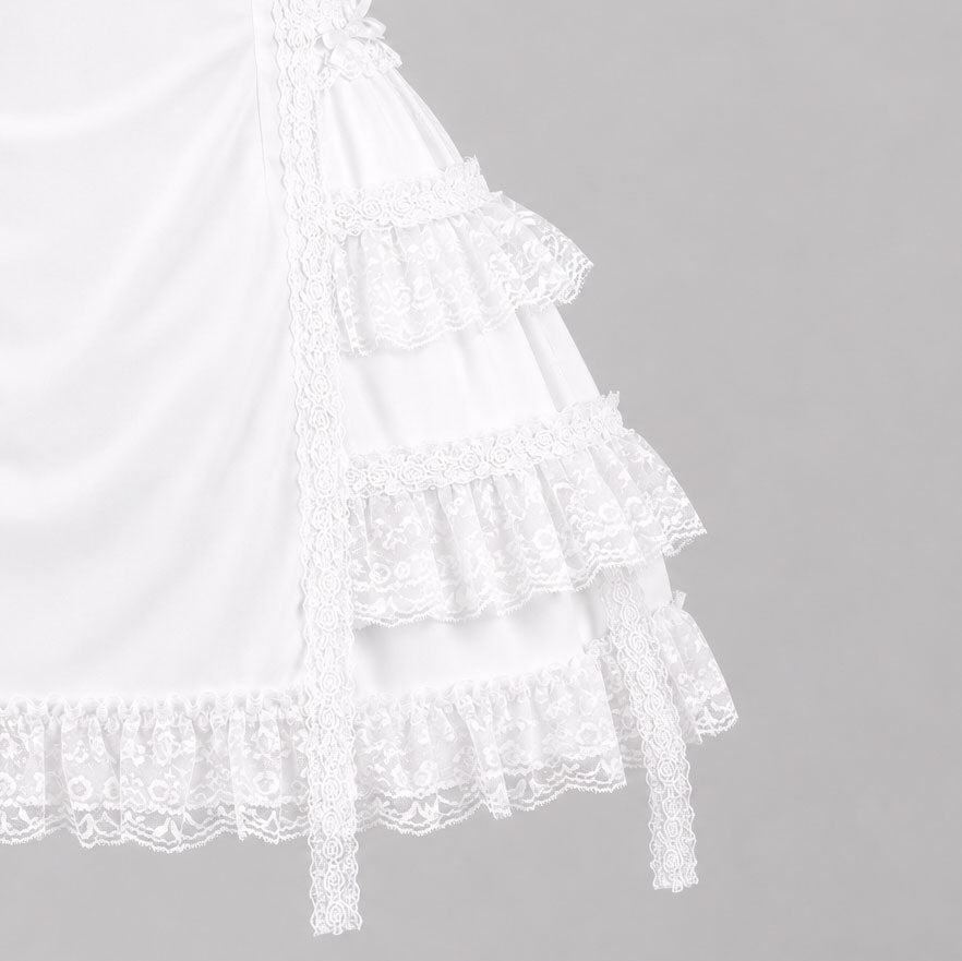 [予約1ヶ月]MINI COLLAR SIDE CAGE ONE PIECE (WHITE)