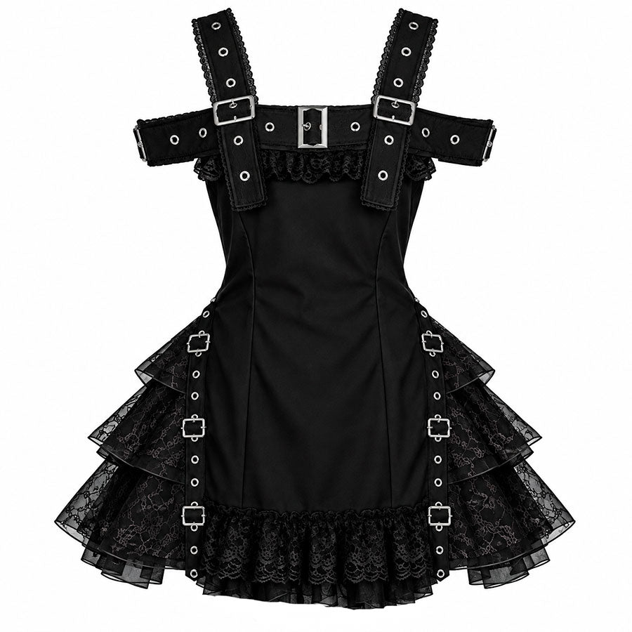 [10月末入荷]BONDAGE BELT DRESS (BLACK)